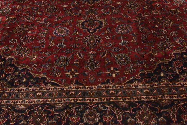9' 7 x 12' 4 Hand Knotted Mashad Persian Wool Rug
