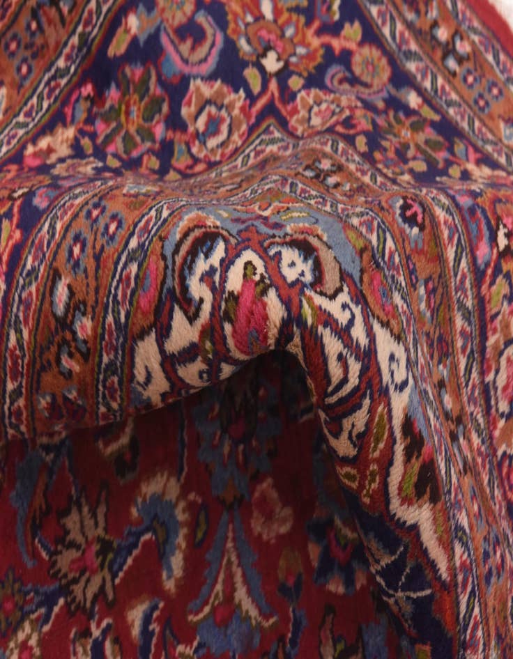 Detail image of 9' 7 x 12' 6 Hand Knotted Mashad Persian Wool Rug