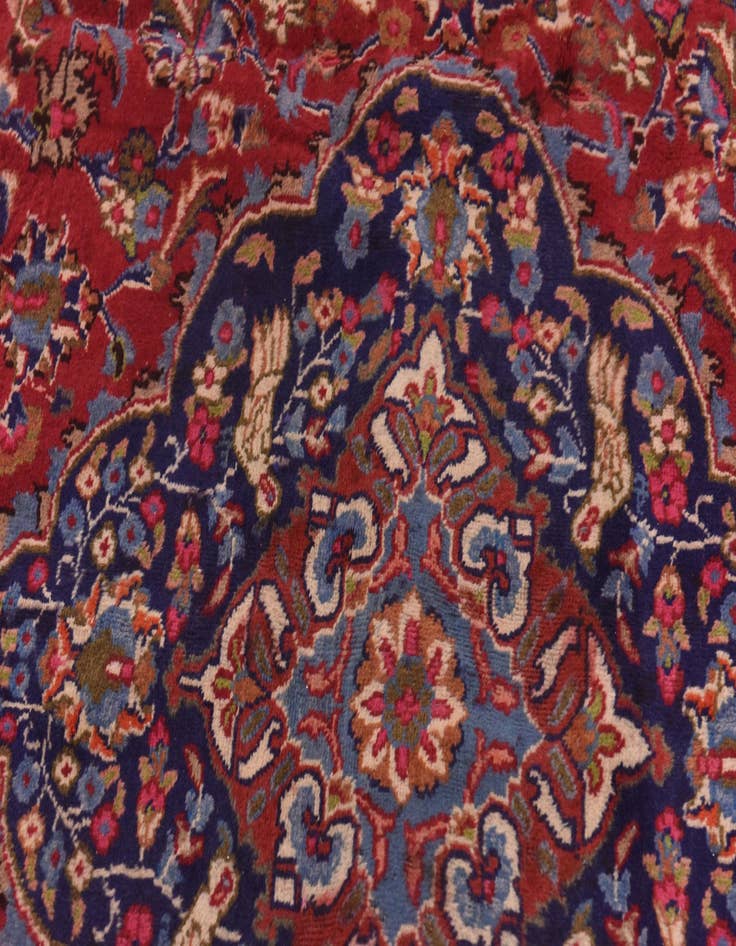 Detail image of 9' 7 x 12' 6 Hand Knotted Mashad Persian Wool Rug