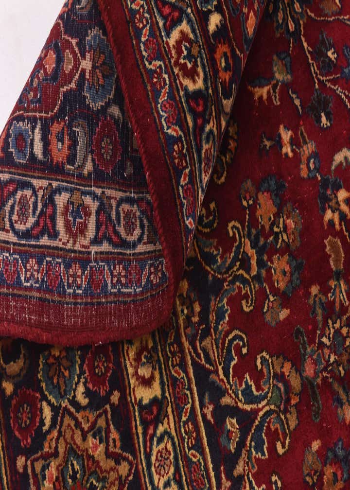 9' 7 x 12' 8 Hand Knotted Mashad Persian Wool Rug