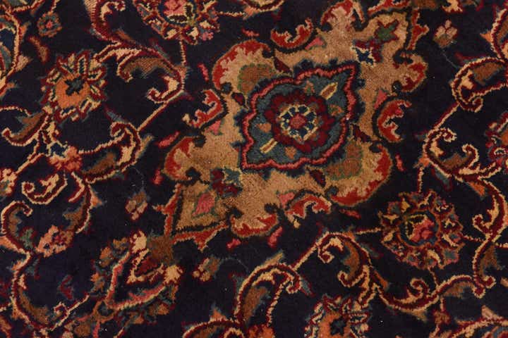 9' 7 x 12' 8 Hand Knotted Mashad Persian Wool Rug