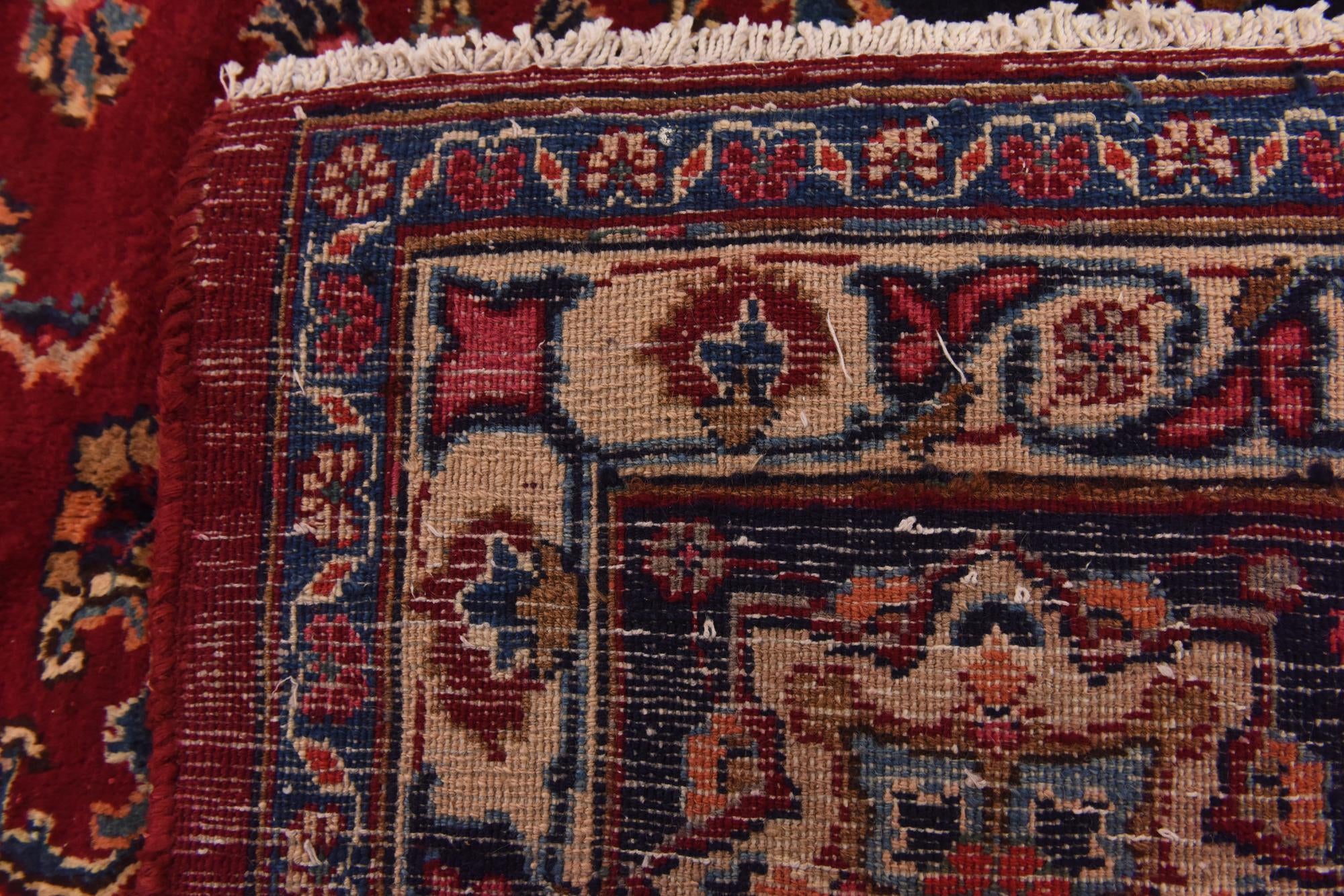 9' 7 x 12' 8 Hand Knotted Mashad Persian Wool Rug
