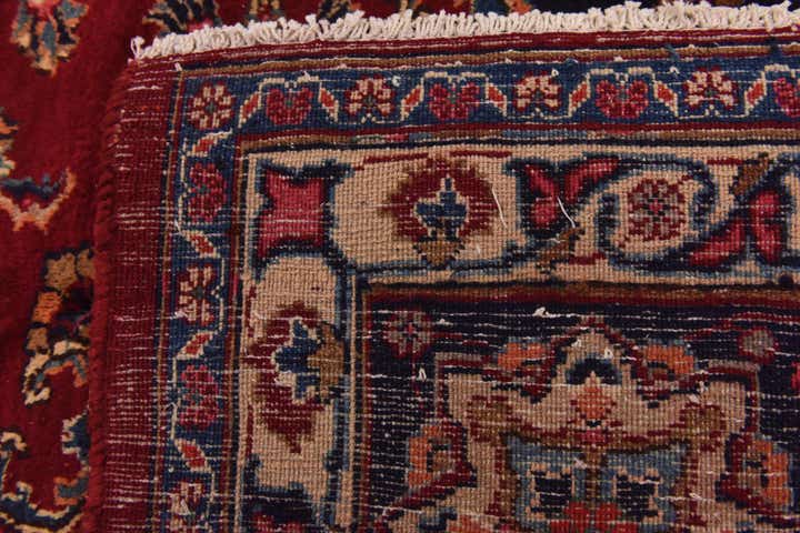 9' 7 x 12' 8 Hand Knotted Mashad Persian Wool Rug