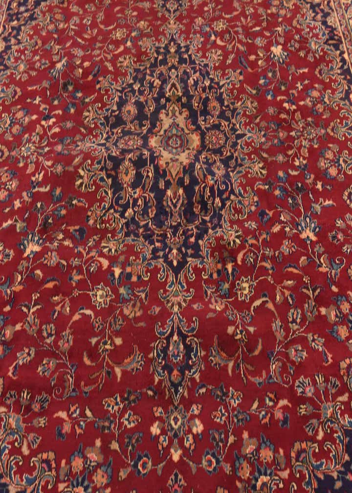 9' 7 x 12' 8 Hand Knotted Mashad Persian Wool Rug