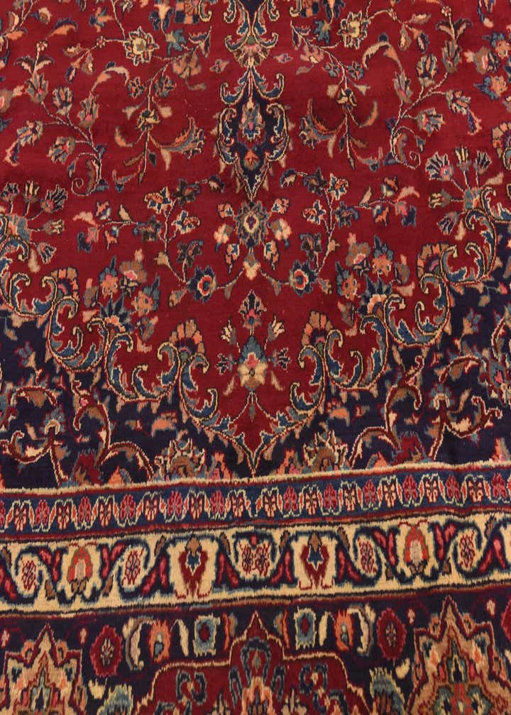 9' 7 x 12' 8 Hand Knotted Mashad Persian Wool Rug