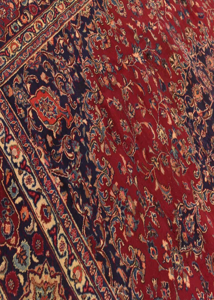 9' 7 x 12' 8 Hand Knotted Mashad Persian Wool Rug