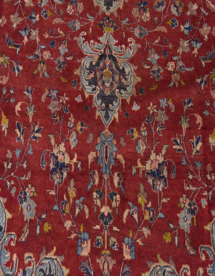 Detail image of 9' 8 x 12' 7  Hand Knotted Mashad Persian Wool Rug