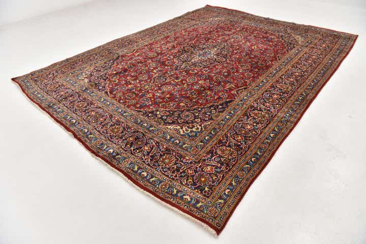 9' 4 x 12' 8 Hand Knotted Mashad Persian Wool Rug