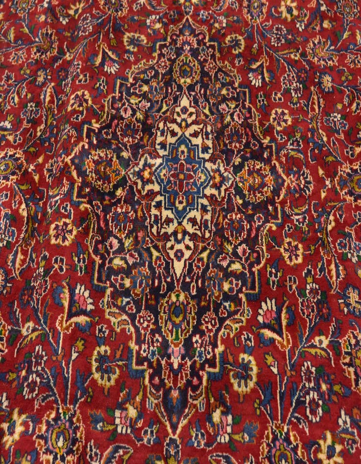 Detail image of 9' 4 x 12' 8  Hand Knotted Mashad Persian Wool Rug