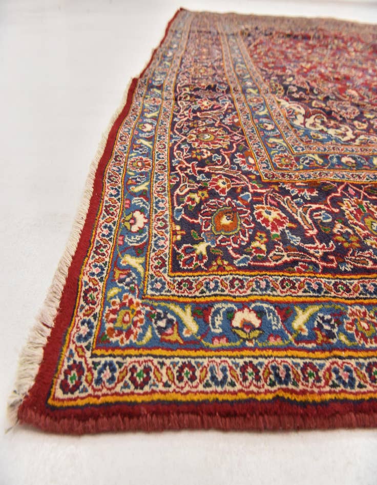 Detail image of 9' 4 x 12' 8  Hand Knotted Mashad Persian Wool Rug