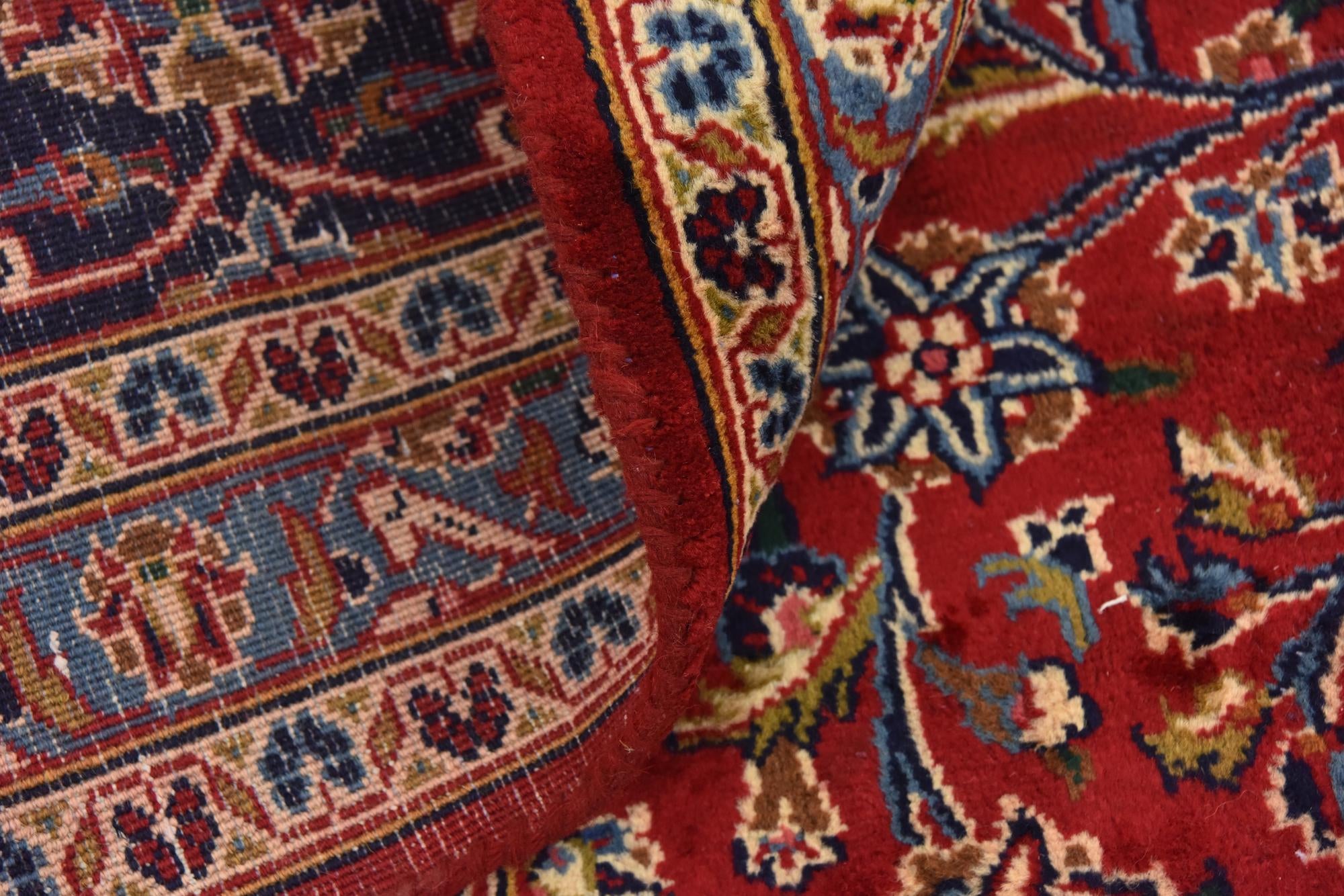 9' 9 x 12' 6 Hand Knotted Mashad Persian Wool Rug