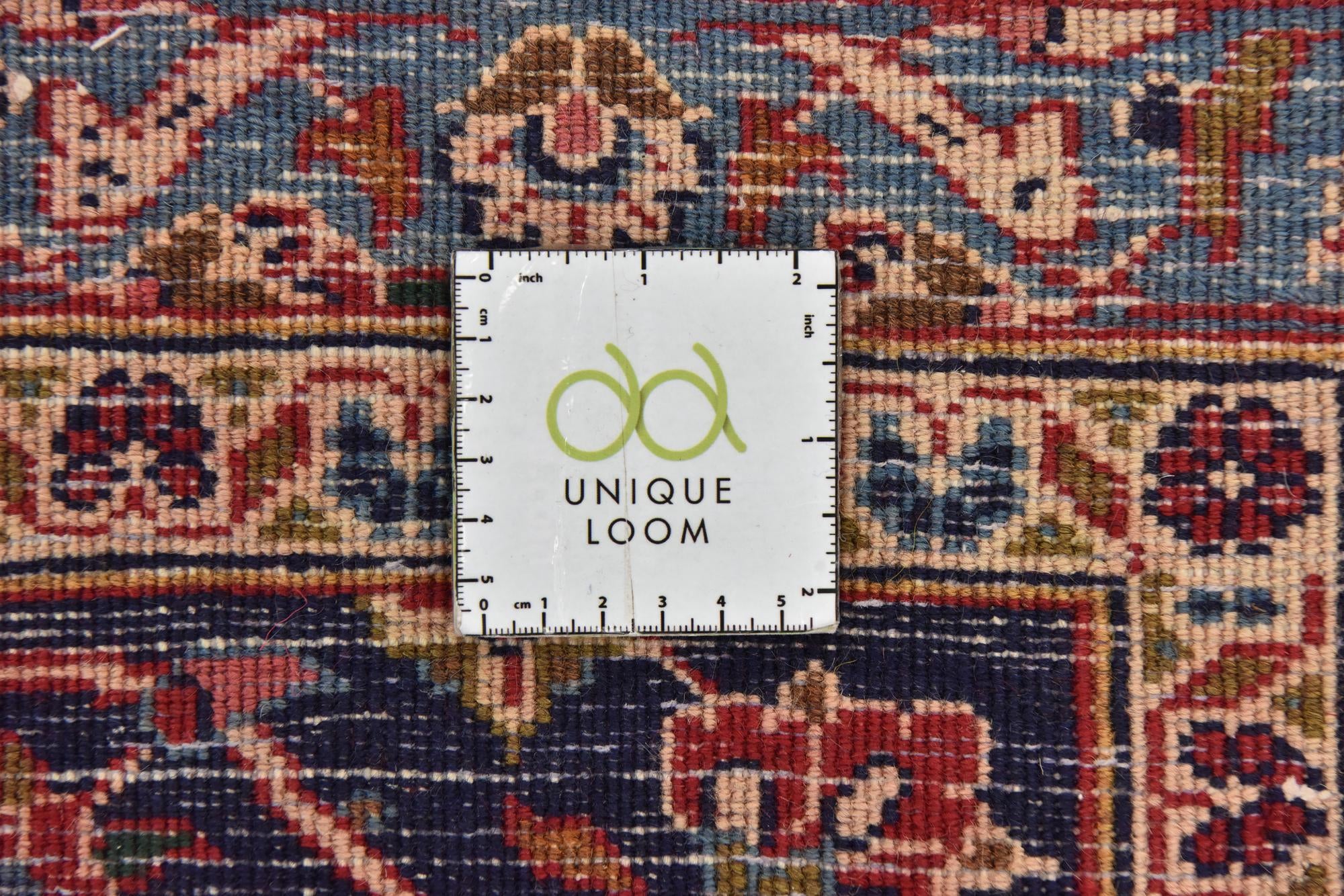 9' 9 x 12' 6 Hand Knotted Mashad Persian Wool Rug