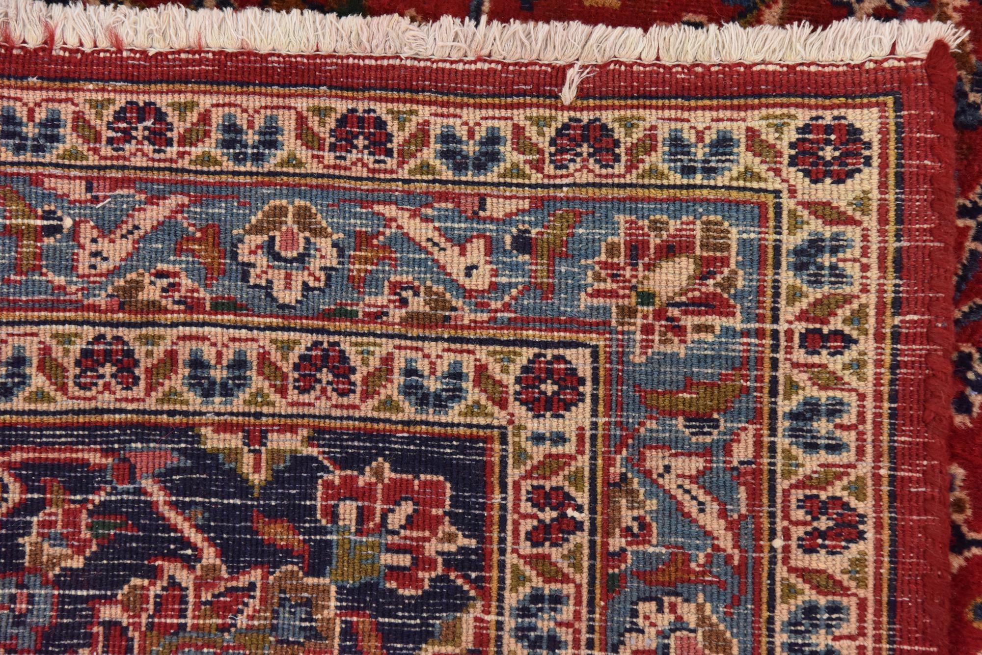 9' 9 x 12' 6 Hand Knotted Mashad Persian Wool Rug