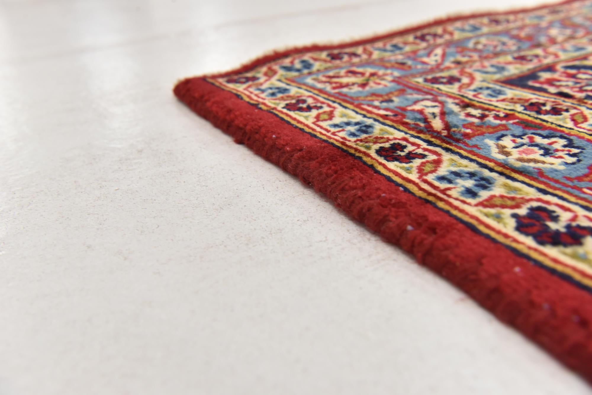 9' 9 x 12' 6 Hand Knotted Mashad Persian Wool Rug