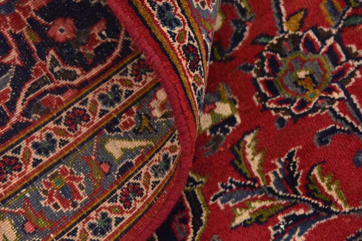 9' 4 x 12' 5 Hand Knotted Mashad Persian Wool Rug