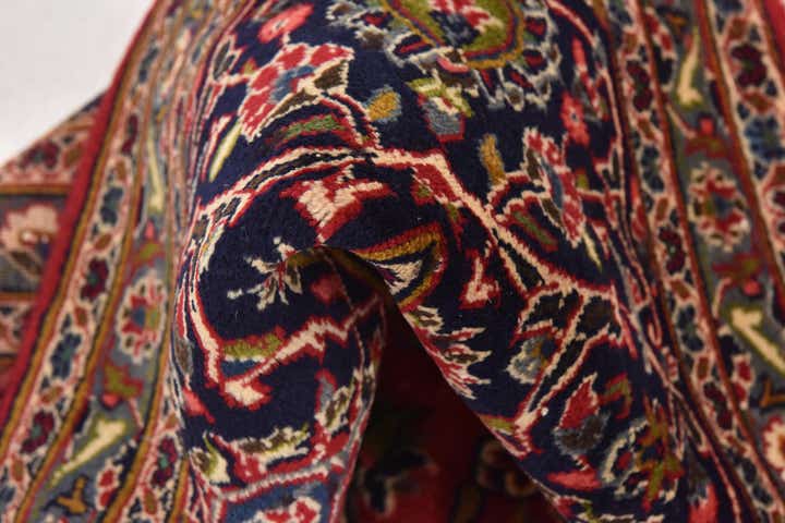 9' 4 x 12' 5 Hand Knotted Mashad Persian Wool Rug