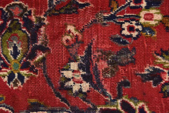 9' 4 x 12' 5 Hand Knotted Mashad Persian Wool Rug