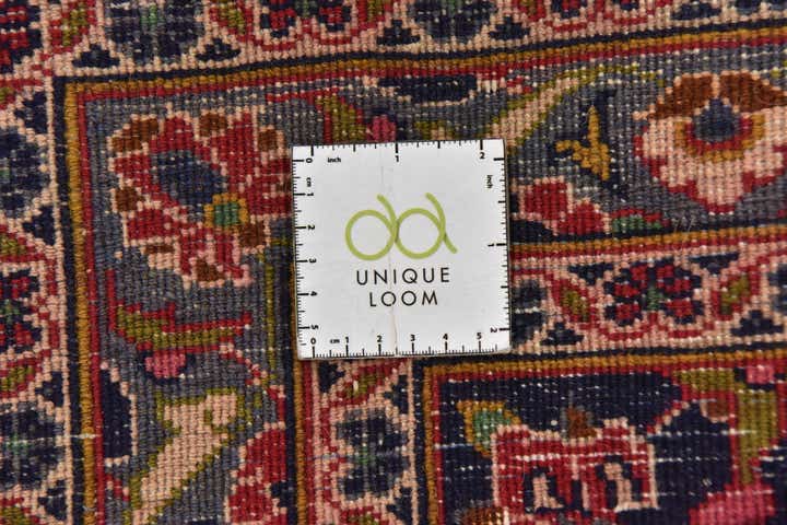 9' 4 x 12' 5 Hand Knotted Mashad Persian Wool Rug