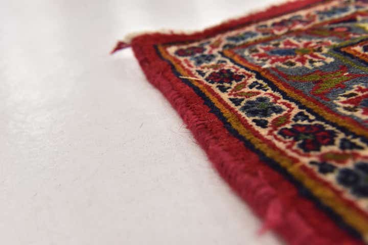 9' 4 x 12' 5 Hand Knotted Mashad Persian Wool Rug