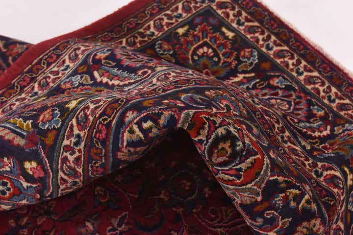 9' 8 x 12' 7 Hand Knotted Mashad Persian Wool Rug