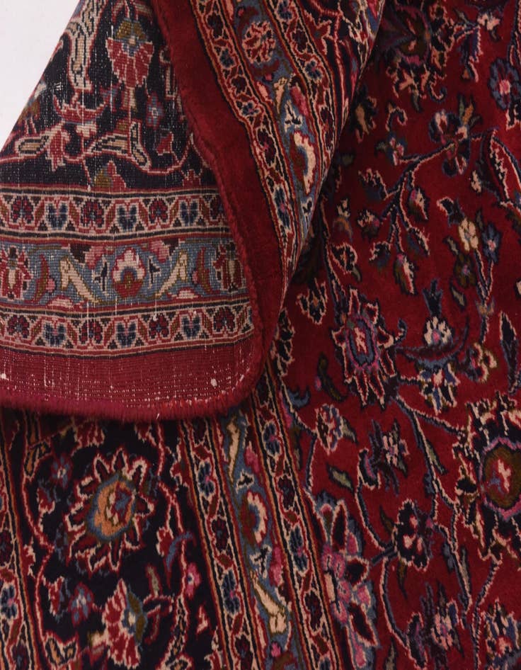 Detail image of 9' 6 x 12' 4  Hand Knotted Mashad Persian Wool Rug