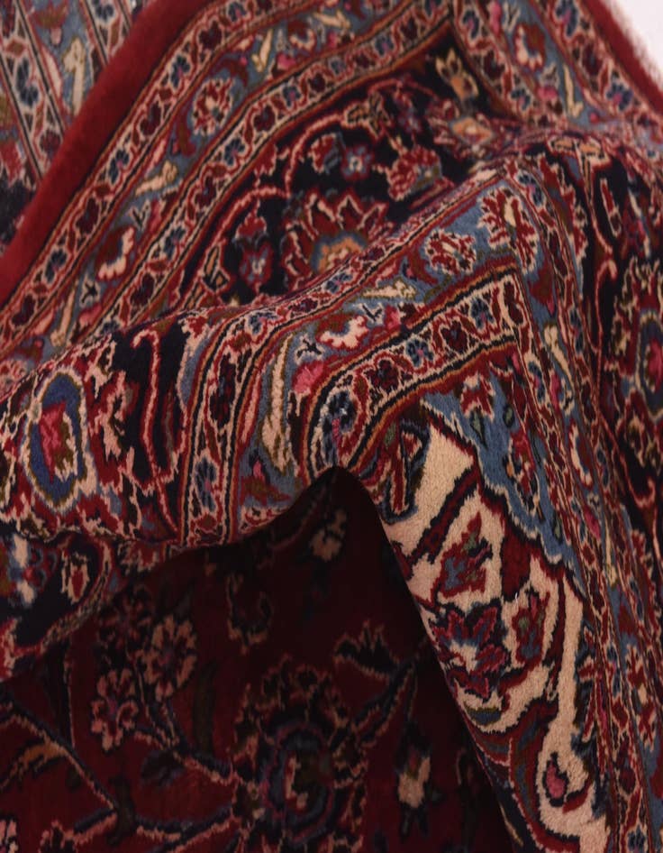 Detail image of 9' 6 x 12' 4  Hand Knotted Mashad Persian Wool Rug