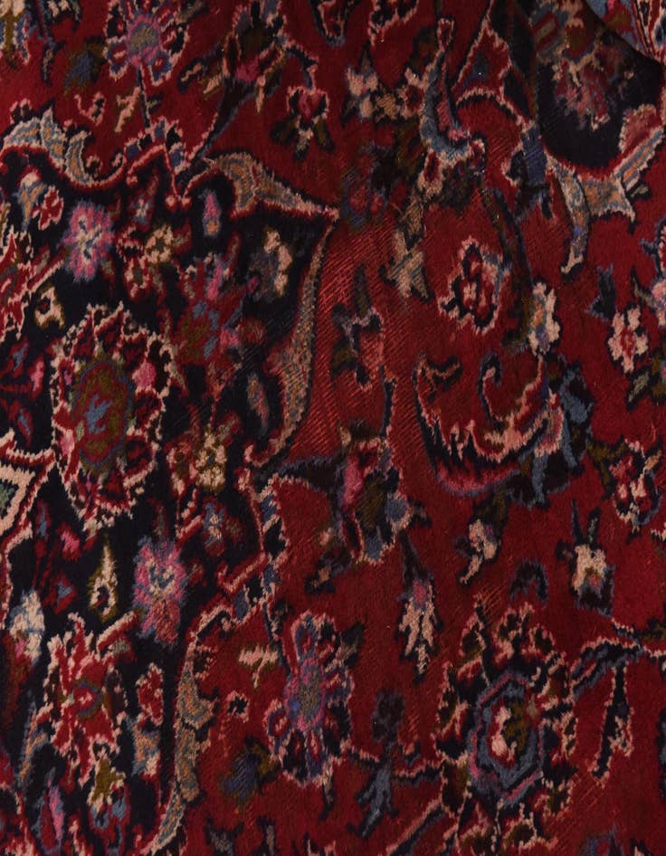 Detail image of 9' 6 x 12' 4  Hand Knotted Mashad Persian Wool Rug