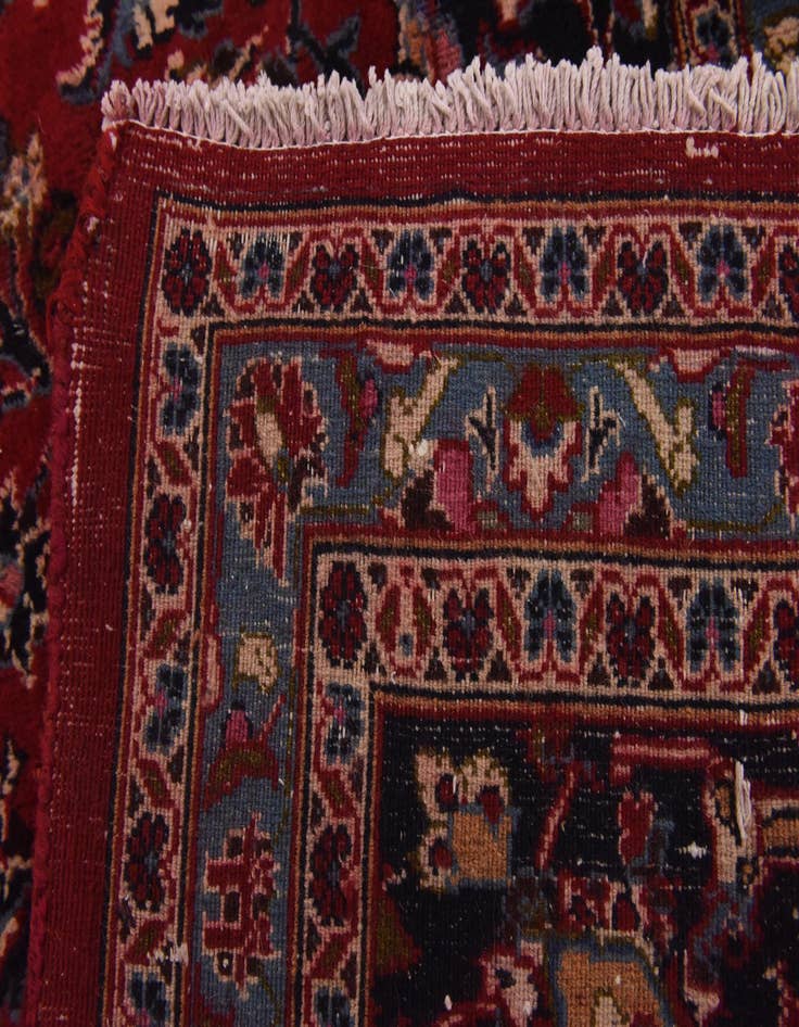 Detail image of 9' 6 x 12' 4  Hand Knotted Mashad Persian Wool Rug