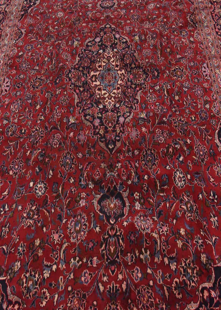 9' 6 x 12' 4 Hand Knotted Mashad Persian Wool Rug