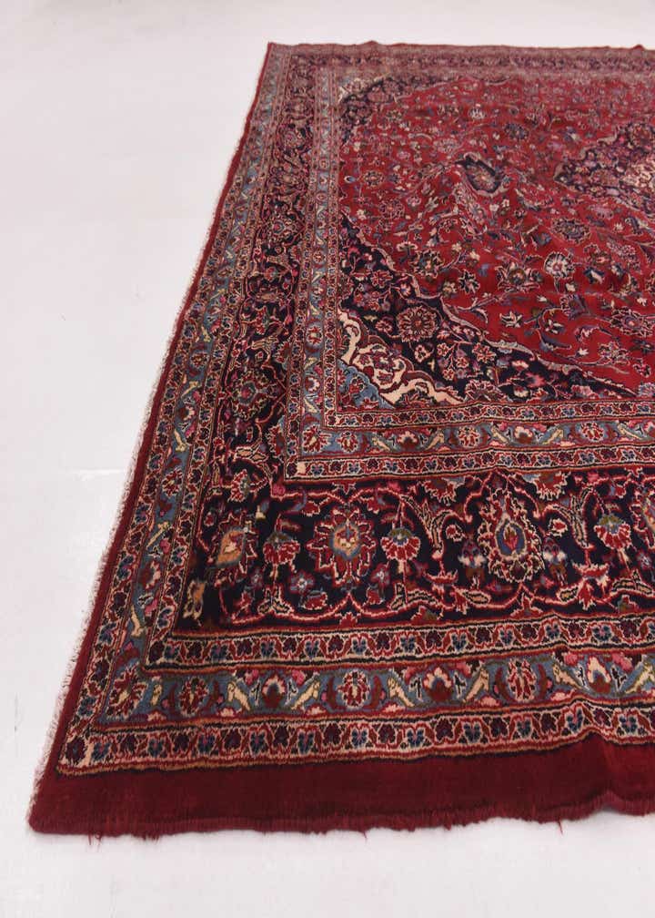 9' 6 x 12' 4 Hand Knotted Mashad Persian Wool Rug