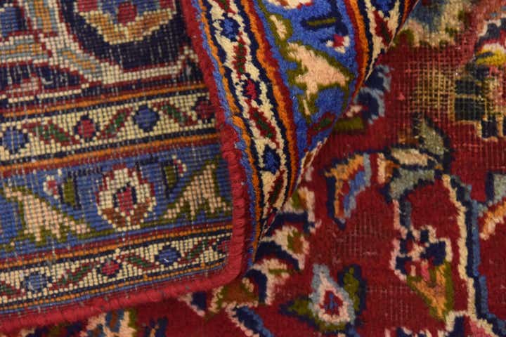 9' 7 x 12' 8 Hand Knotted Mashad Persian Wool Rug