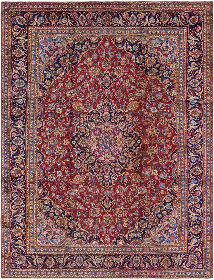 9' 7 x 12' 8 Hand Knotted Mashad Persian Wool Rug