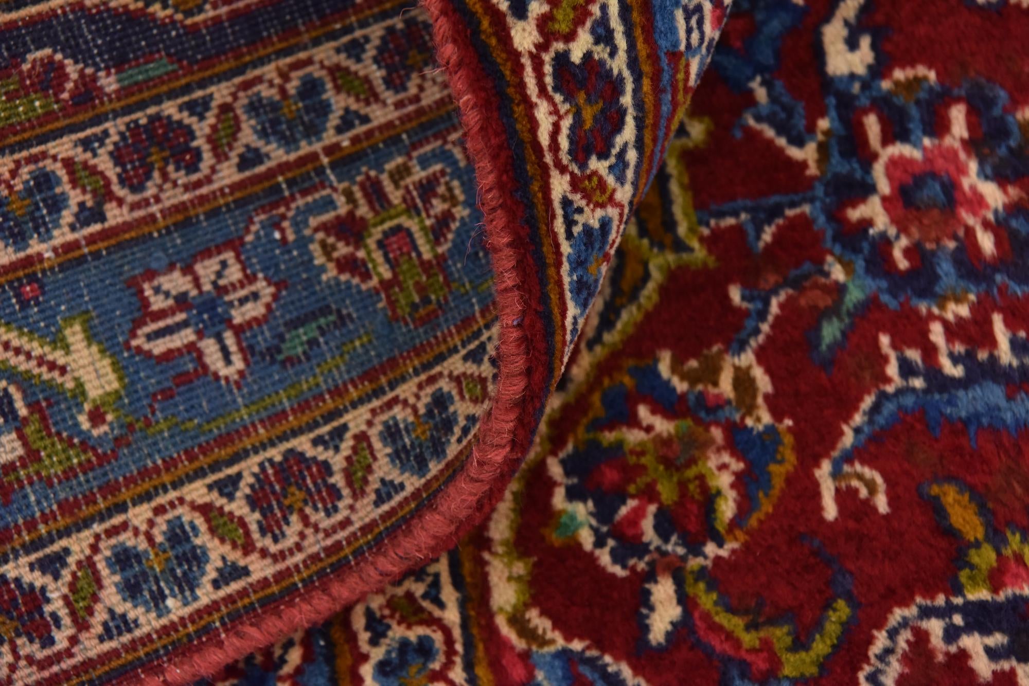 9' 7 x 13' Hand Knotted Mashad Persian Wool Rug