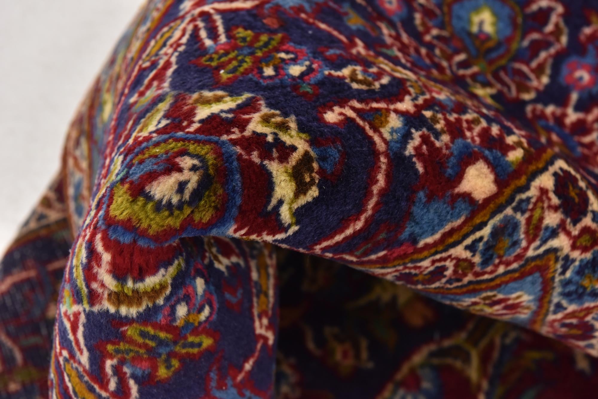 9' 7 x 13' Hand Knotted Mashad Persian Wool Rug