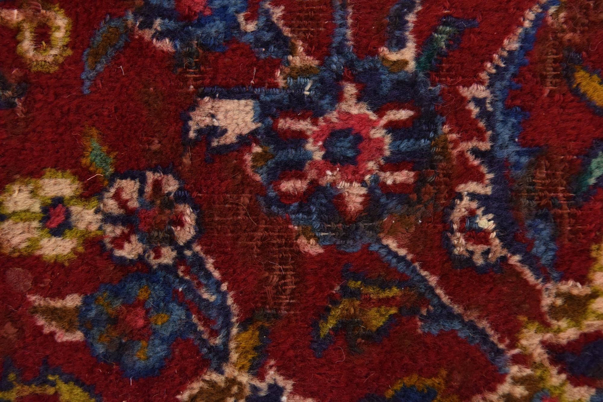 9' 7 x 13' Hand Knotted Mashad Persian Wool Rug