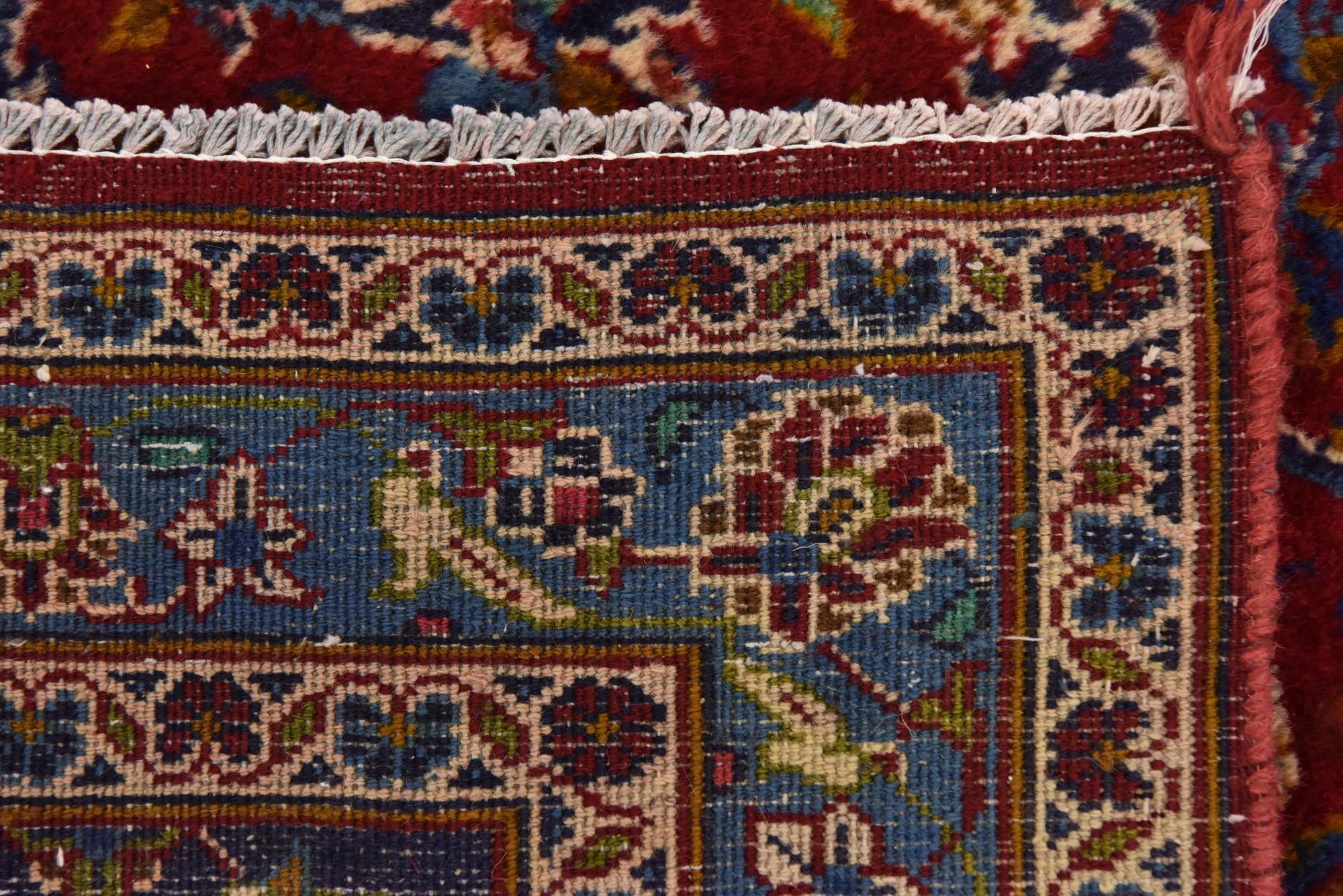 9' 7 x 13' Hand Knotted Mashad Persian Wool Rug