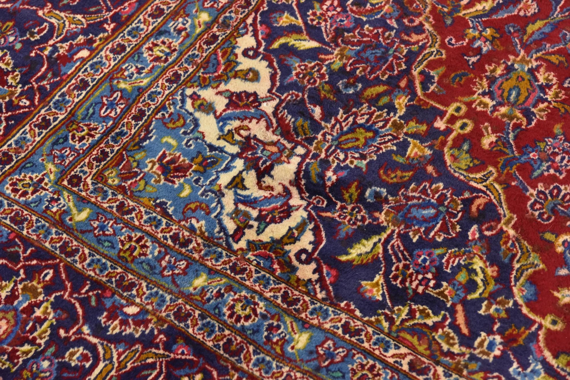 9' 7 x 13' Hand Knotted Mashad Persian Wool Rug