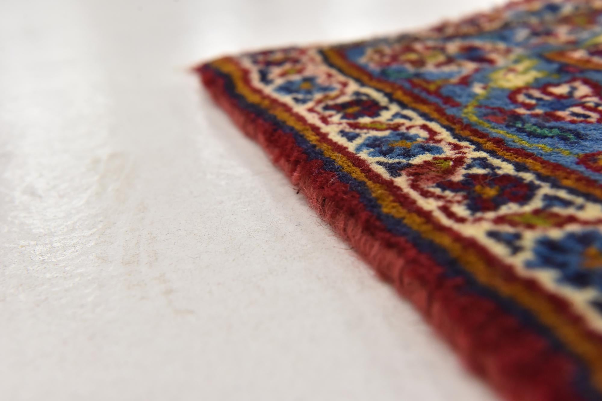 9' 7 x 13' Hand Knotted Mashad Persian Wool Rug