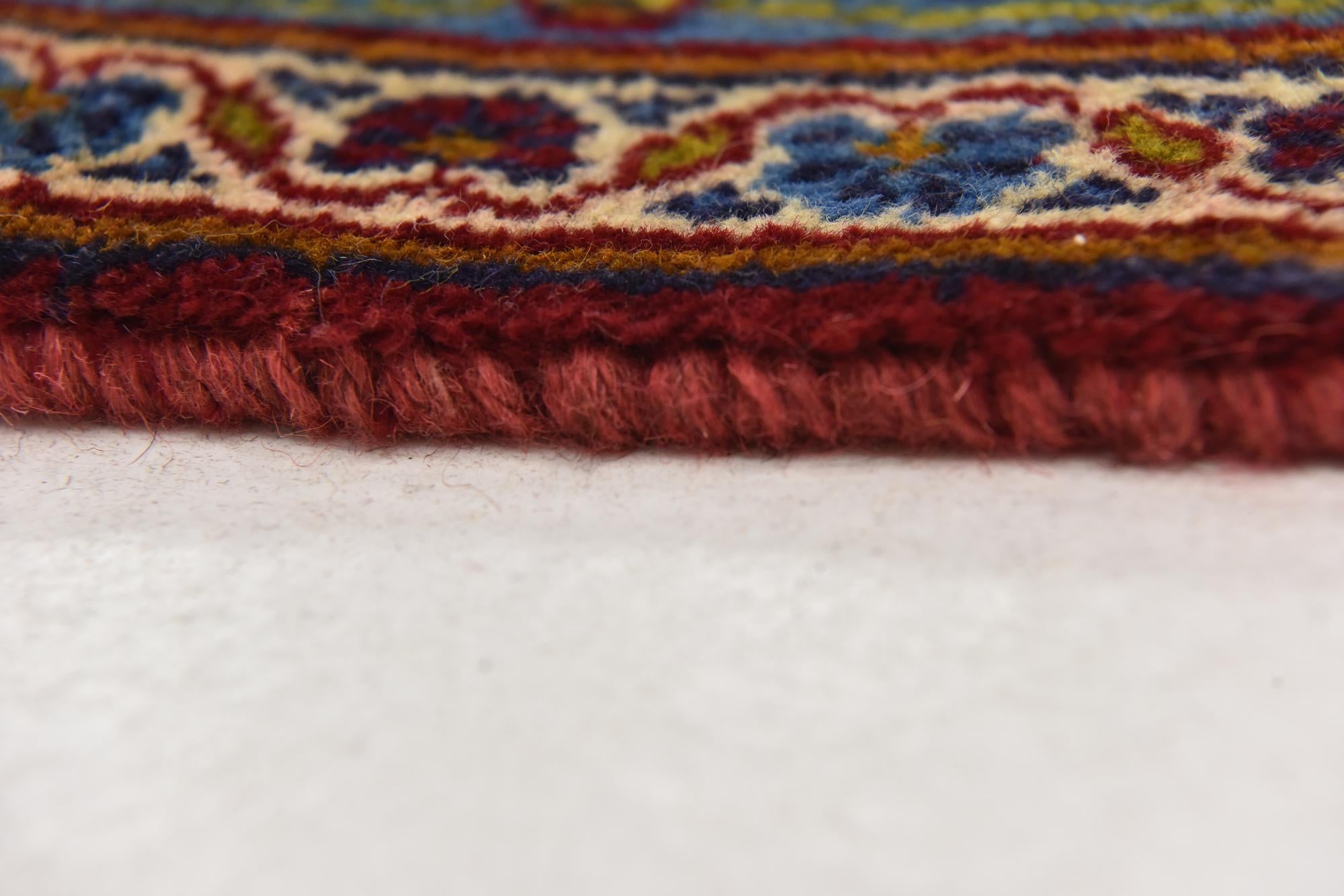 9' 7 x 13' Hand Knotted Mashad Persian Wool Rug