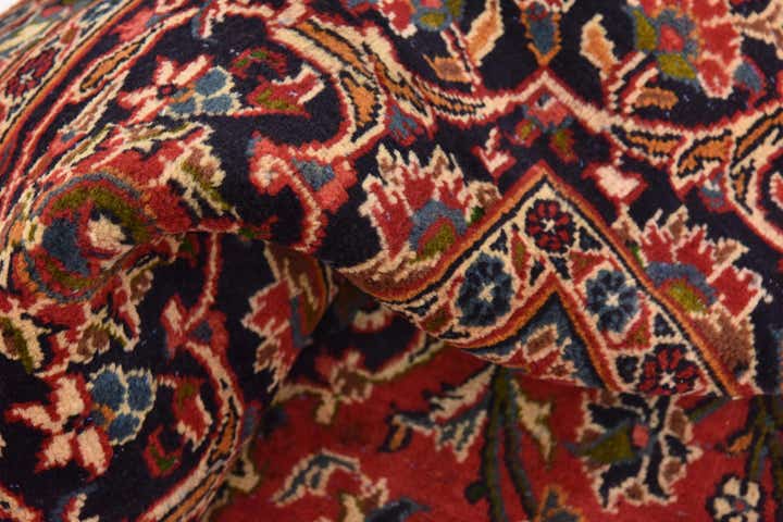 9' 6 x 13' 4 Hand Knotted Mashad Persian Wool Rug