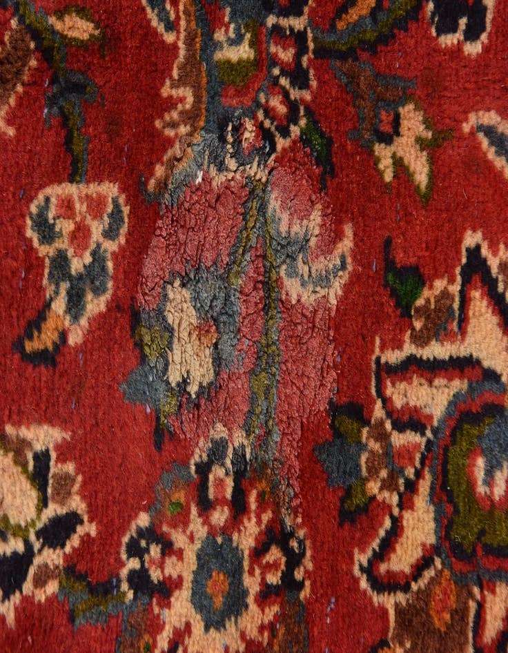 Detail image of 9' 6 x 13' 4  Hand Knotted Mashad Persian Wool Rug