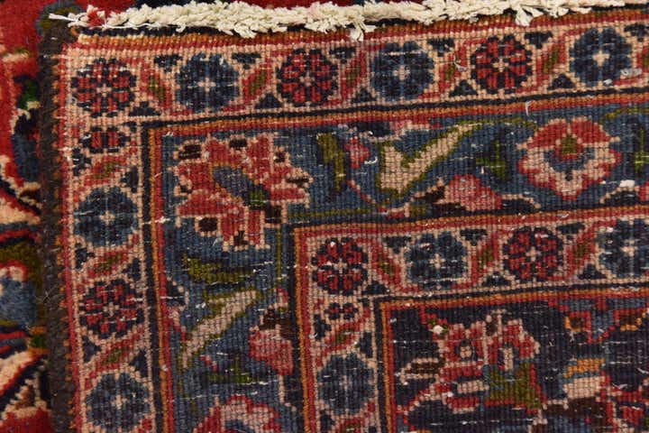 9' 6 x 13' 4 Hand Knotted Mashad Persian Wool Rug