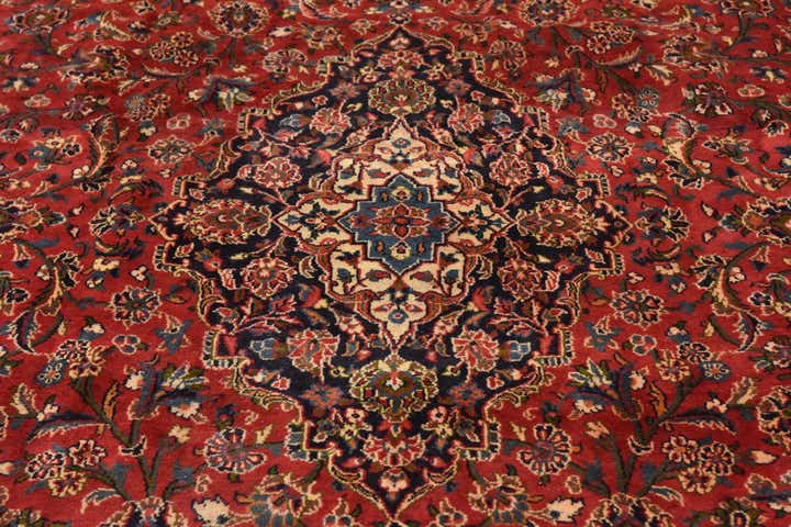 9' 6 x 13' 4 Hand Knotted Mashad Persian Wool Rug