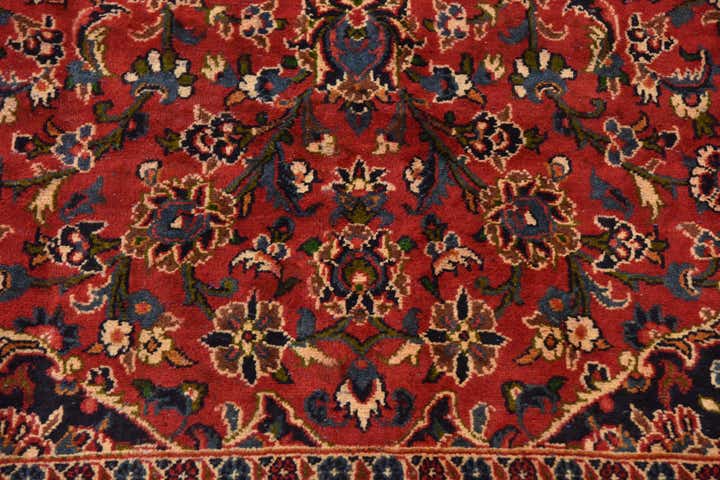 9' 6 x 13' 4 Hand Knotted Mashad Persian Wool Rug