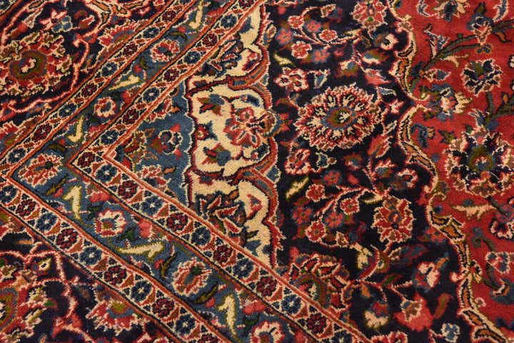 9' 6 x 13' 4 Hand Knotted Mashad Persian Wool Rug