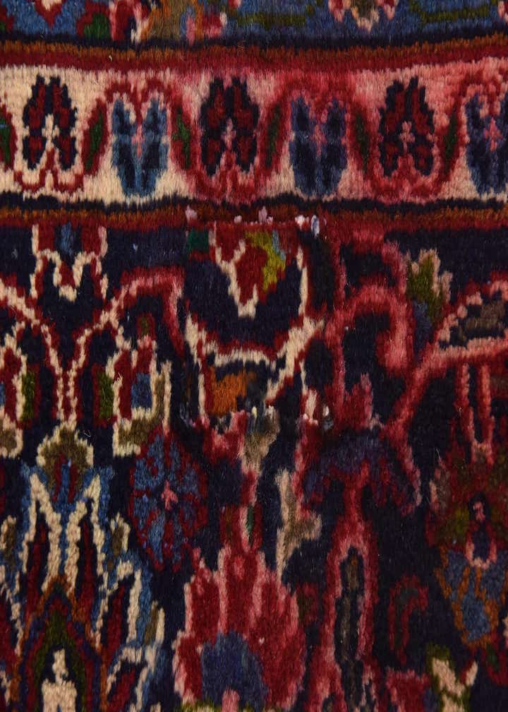 9' 7 x 12' 6 Hand Knotted Mashad Persian Wool Rug