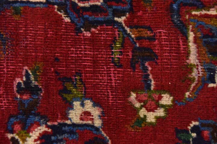 9' 7 x 12' 6 Hand Knotted Mashad Persian Wool Rug