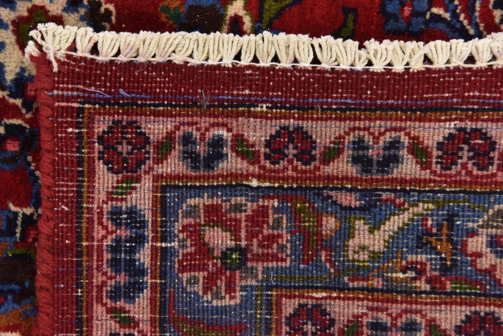 9' 7 x 12' 6 Hand Knotted Mashad Persian Wool Rug