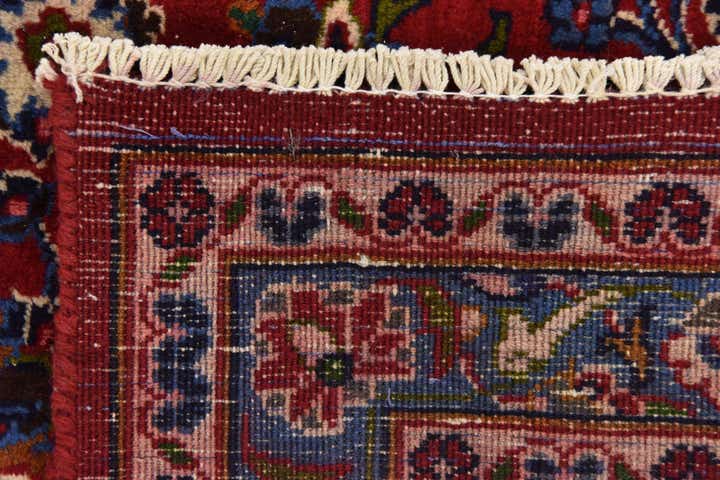 9' 7 x 12' 6 Hand Knotted Mashad Persian Wool Rug