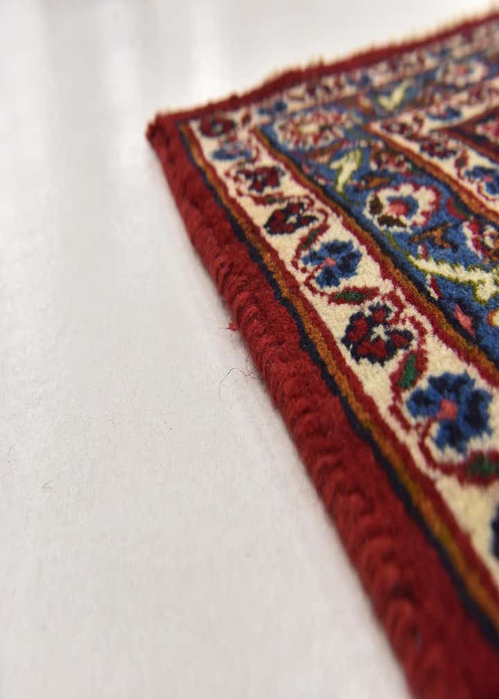 9' 7 x 12' 6 Hand Knotted Mashad Persian Wool Rug